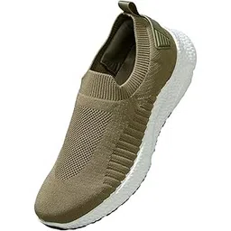 Knit Ease Slip-On Shoes for Men | Lightweight Breathable Knit Upper, Cushioned EVA Sole & High-Traction Grip | Comfortable Everyday Walking & Casual Sneakers for All-Day Wear