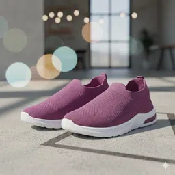 Knit Slip-On Walking Shoes with Cushioned Sole” Slip On Sneakers For Women