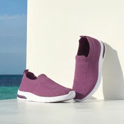 Knit Slip-On Walking Shoes with Cushioned Sole” Slip On Sneakers For Women