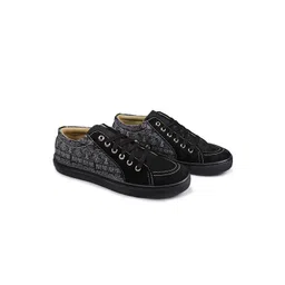 KobSook Men Printed Suede Slip-On Sneakers