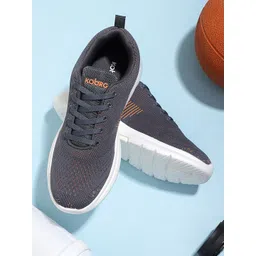 Koburg Men Grey Mesh Running Non-Marking Shoes