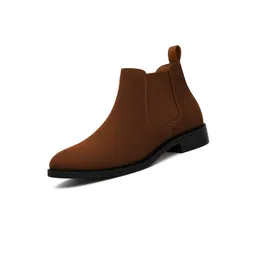 KRAASA Men Round Toe Casual Chelsea Boots