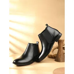 KRAASA Men Round Toe Chelsea Boots