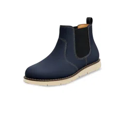 KRAASA Men Slip-On High-Top Chelsea Boots
