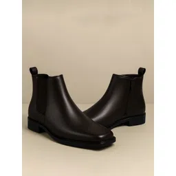 KRAASA Vegan Leather Casual Chelsea Boots