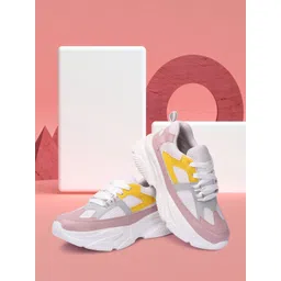 LA FASHUB Women White Textured Sneakers