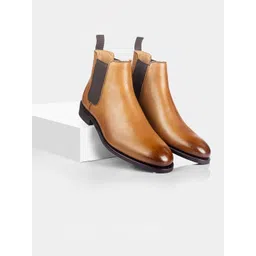 LA MARCA Stevan Men Leather Casual Chelsea Boots