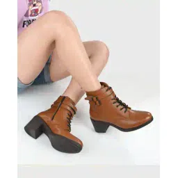 Lace-Up Ankle-Length Boots