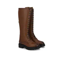 Lace-Up Knee-Length Boots