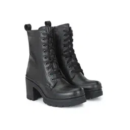 Lace-Up Mid-Calf Boots