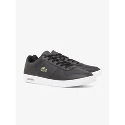Lacoste Men Colourblocked Round Toe Leather Sneakers