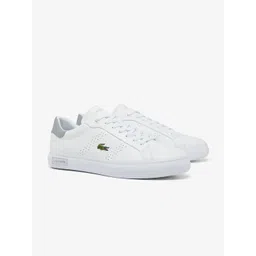 Lacoste Men Perforations Round Toe Lace Up Slip-On Sneakers