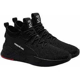 Latest Stylish Lightweigh Shoes for MenSports Shoes for MenRunning Shoes for MenSports ShoesWalking Shoes for MenGym Shoes for Men & Boys(100) B Black
