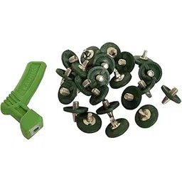 Lauris Cricket Shoe Replacement Spikes - Blue Nails With Key, Pack of 22 - Cricket Shoes for Men