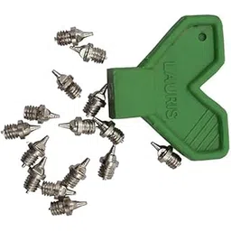 LAURIS Running Spikes - Replaceable 6mm Spikes for Track and Field Shoes - Ideal for Men, Women, Suitable for Astroturf, Synthetic, and Tartan Grounds - Pack of 15 Spikes with Free Tightening Key