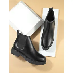 Layasa Women Block Heel Chelsea Boots