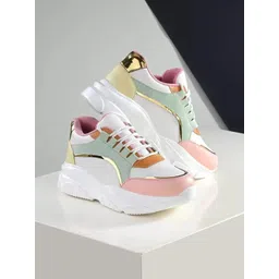 Layasa Women Colourblocked Light-Weight Sneakers