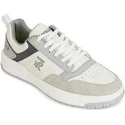 Leap7x AMAZER-10E Men's Casual Lacing Sneakers, Black, Blue and White | Suitable for Walking Travel, College, Office | Comfortable Lace-Up Casual Shoes | Lightweight Stylish Fashion Footwear