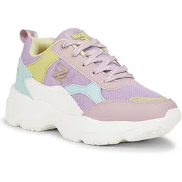 Leap7x ARIA Lacing Running Shoes for Women with EVA Sole | Suitable for Walking, Gym, Outdoor & Jogging| Mesh Outsole| Memory Foam Insole | Stylish, Comfortable & Durable | Sports Footwear