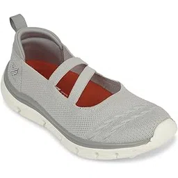 Leap7x Buzz Non-Lacing Sports Walking Shoes for Women - Light Grey | Comfortable and Durable - Suitable for Slip-On Gym, Running,Jogging and Outdoor Shoes for Ladies - Cushioned Footbed