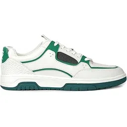 Leap7x JETSTEP-E Casual Lacing Sneakers for Men - Green| Suitable for Travel, College, Office | Comfortable Lace-Up Casual Shoes | Lightweight Stylish Fashion Footwear for Mens