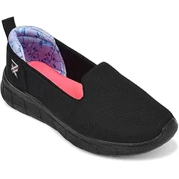 Leap7x KAPPER Non-Lacing Sports Walking Shoes for Women - Navy Blue & Black | Comfortable & Durable - Suitable for Slip-On Gym, Running, Jogging & Outdoor Shoes for Ladies - Cushioned Footbed