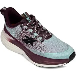 Leap7x WAVESTAR-4 Lacing Sports Running Shoes for Women - Purple | Comfortable and Durable - Suitable for Lace-Ups Gym, Walking, Jogging and Outdoor Shoes - Lightweight & Cushioned Footbed