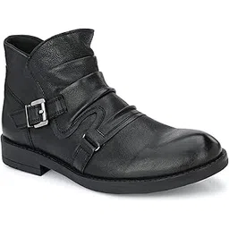 Leather- Blackmen’s matt Tumbled Leather Ankle Boots 61583