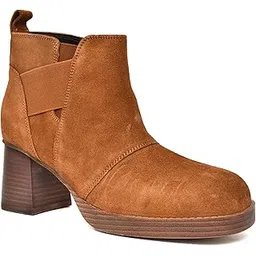 Leather Chelsea Casual Boots for Women Ankle