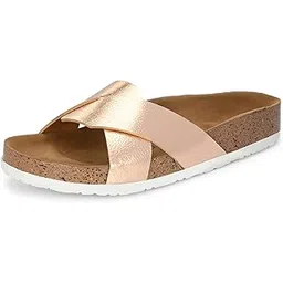 Leather Fashion Sandals Casual Platform Heels Wedges Cork Sole Sandal for Women & Girls