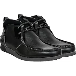 Leather Formal Lace-Up Chukka Boots For Men