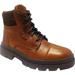 LEATHER FUR BOOT FOR MEN (BRN)