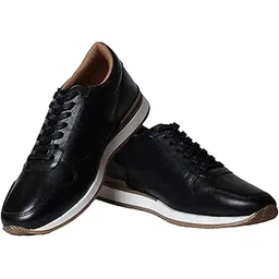 Leather Lace-up Sneakers for Men
