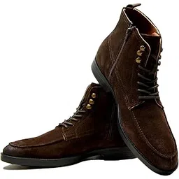 Leather Men Apron Laceup Ankle Boot
