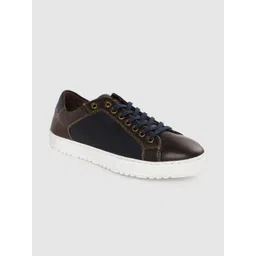 Lee Cooper Men Colourblocked Leather Sneakers