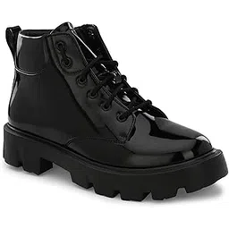 Leo Men's Black Chic and Chunky Comfortable Casual Boots