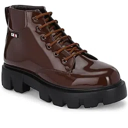 Leo Men's Black Chic and Chunky Comfortable Casual Boots