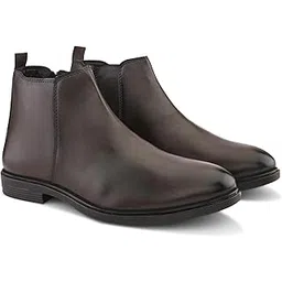 Lexoria Chelsea Side-Zip Ankle Stylish Formal & Casual Wear Shoes for Men | Comfortable Lightweight PU Leather Boots