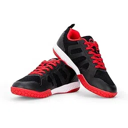 Li-Ning Ultra Max Non-Marking Cushion Badminton Shoe (Black/Red, 11UK)