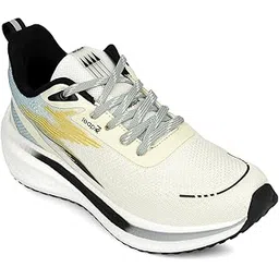 Liberty Leap7x Washington Lacing Sports Running Shoes for Men - Blue & Mustard | Comfortable and Durable Lace-Up Closure - Suitable for Lacing Walking, Gym, Jogging, Outdoor Shoes - Cushioned Footbed