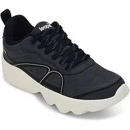 Liberty Leap7x WATSON-1E Men Sports Lacing Running Shoes - Black & Navy Blue | Comfortable and Durable - Lace-Up Closure | Suitable for Walking, Gym, Jogging Shoes for Man - Cushioned Footbed