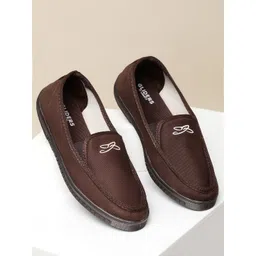 Liberty Men Brown Printed Slip-On Sneakers