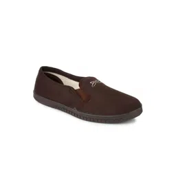 Liberty Men Brown Slip-On Sneakers