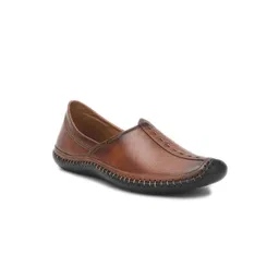 Liberty Men Tan PU Slip-On Sneakers