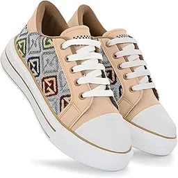 Ligero Women & Girls Canvas Fabric Pattern Pretty Stylish Sneakers & Casual Shoes