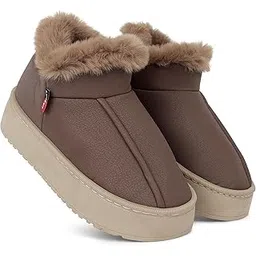 Lightweight And Comfortable Indoor/Outdoor Winter Fur Snow Boot/Shoes/Slipper For Women | Slip on Winter Shoes For Women And Girl's