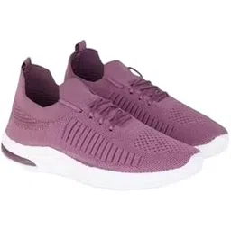 Lightweight Breathable Ladies' Knitted Lace-Up Sneakers – Stylish, Flexible, and Supportive Shoes for Work & Travel. PRT_012