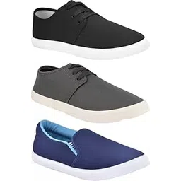 Lightweight Combo Pack of 3 Trendy Sneakers for Men