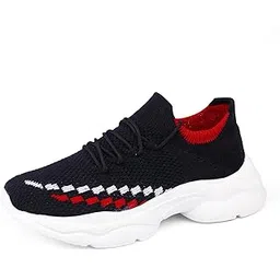 Lightweight Memory Foam Running Shoes for Women | Walking, Gym, Training, Running, Stylish, Flexible, Comfortable Lace-up, Sneaker for Ladies & Girls