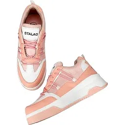 Lightweight| Stylish Designed Sport Shoes Running, Walking for Women ST_102_Pink_5